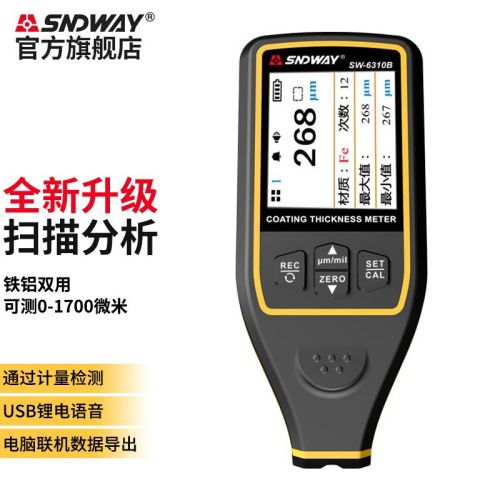 深达威漆膜仪漆面检测仪汽车二手车厚度高精度测漆仪涂层测厚仪SW-6310B
