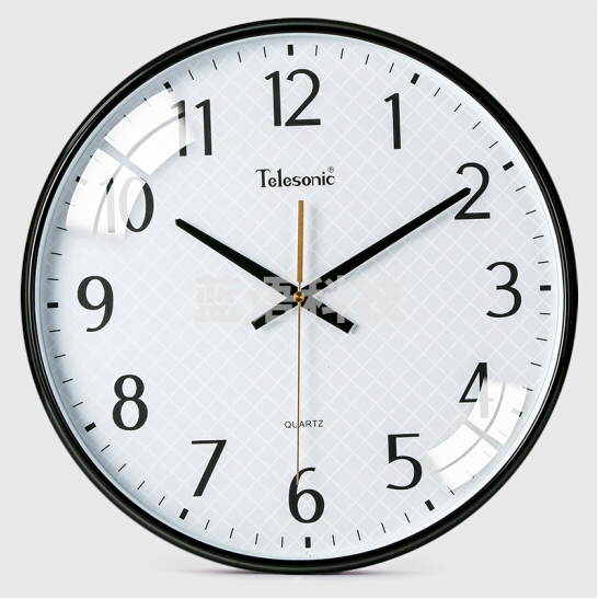 天王星 挂钟 创意时尚简约钟表客厅时钟 静音挂钟 Q3644 黑色