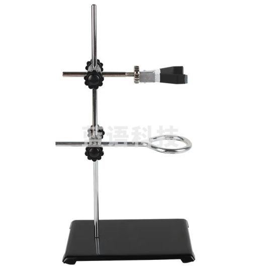 六鑫 微型铁架台 实验室标准方座支架 十字夹烧瓶夹大小铁圈 小学科学中学物理化学生物教学仪器 铁架台【微型】