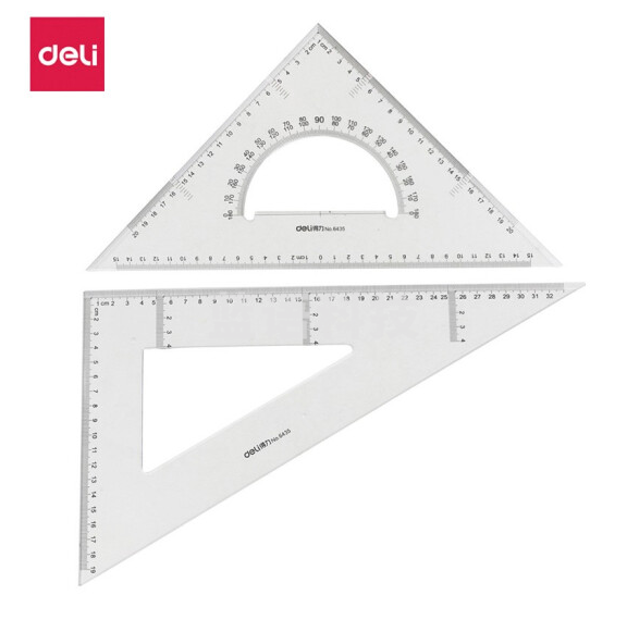得力（deli） 6435三角尺 35cm有效刻度