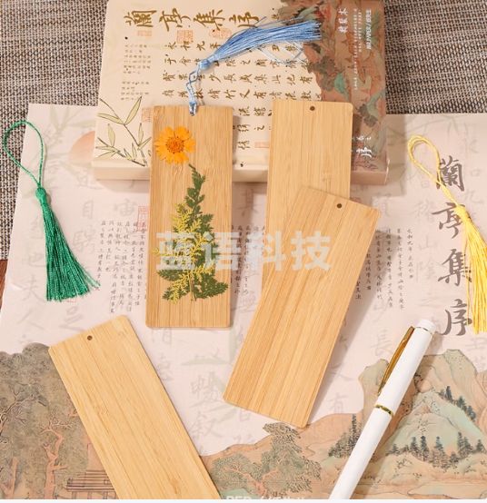 佳茉 楠竹空白书签手工制作送同学老师男女朋友diy压花材料包植物标本押花真花古风开学季书签礼物4片套装