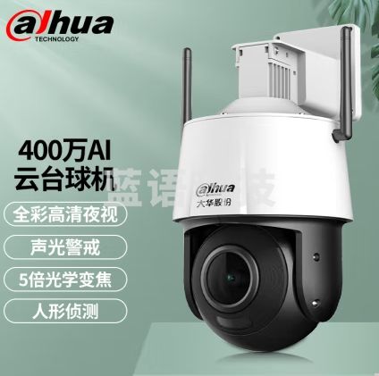 大华dahua400万摄像头 网络高清无线旋转云台球机摄像头 全彩夜视 360°家用监控 400万全彩夜视+无内存卡