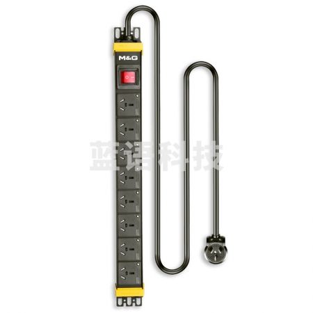 突破(M&G)机柜插座 8位10A自锁防掉电国标插孔/16A国标可拆卸插头接线板插排
