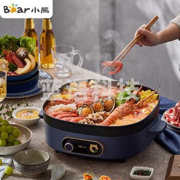 小熊(Bear)电火锅7L 电煮锅  DHG-P70B1【晶石蓝】