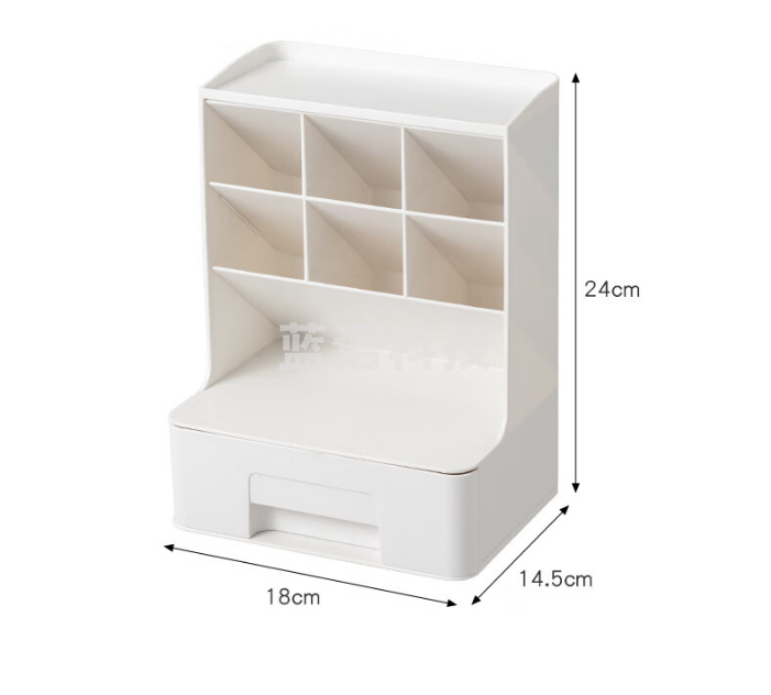 金隆兴7909 笔筒收纳盒抽屉式办公室桌面学生多功能斜插式大容量ins日系笔桶