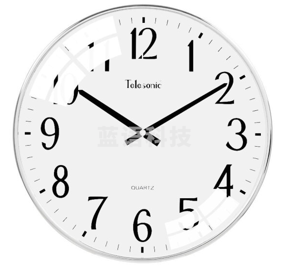 天王星(Telesonic)Q0676-2 挂钟 客厅个性钟表现代简约静音钟创意时尚时钟卧室石英钟 银色