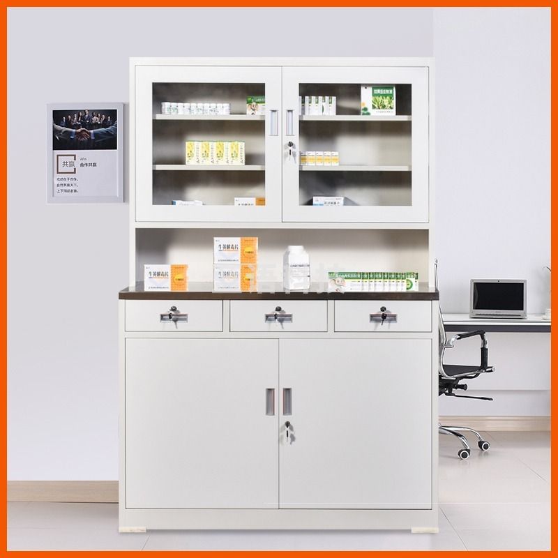 神都西药柜药房配药柜诊所医务室柜柜医处置台操作台药品柜调剂柜牙科药 三斗西（灰白） 安全用仪器