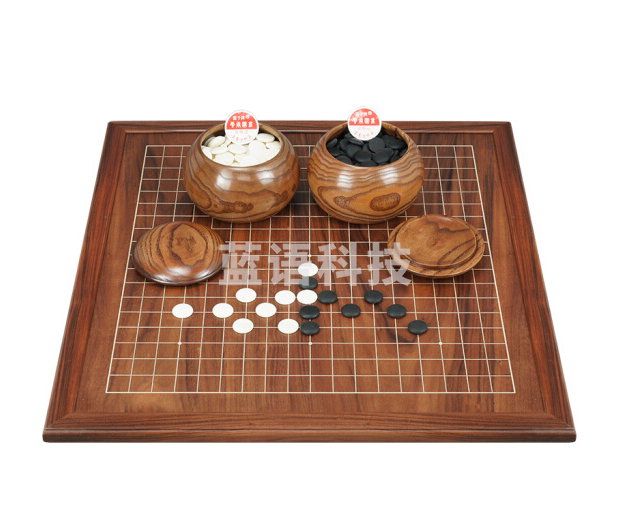 御圣(YUSHENG) 黑金檀实木包边双面棋盘围棋云子枣木罐套装