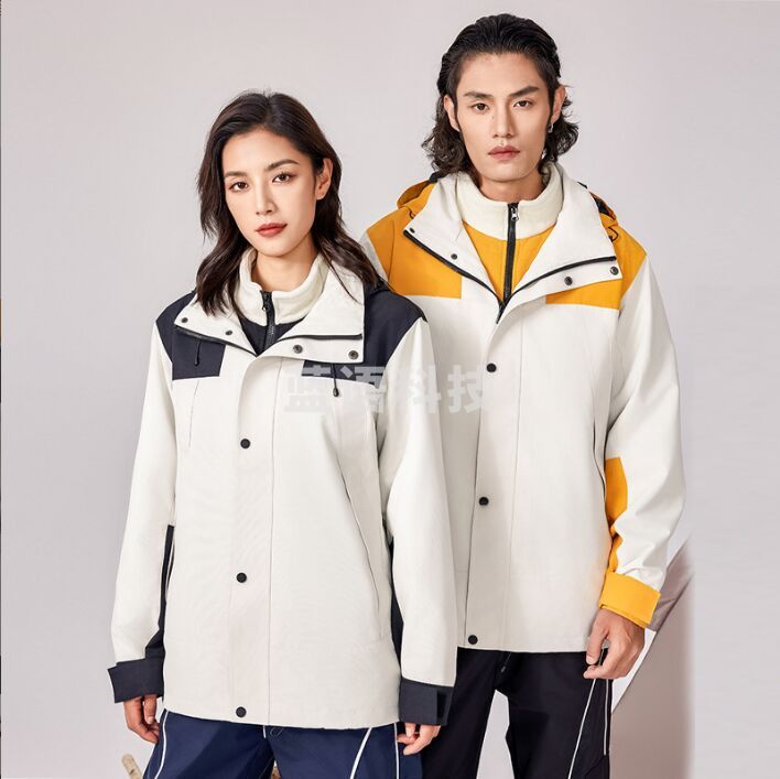 冲锋衣三合一可拆卸工作服外套男女款防风防水登山服装户外定印制