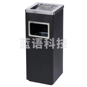 不锈钢垃圾桶带烟灰缸