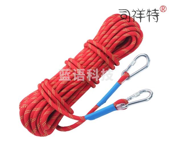 哥尔姆 高空作业安全绳套装户外安装空调工地施工作业保险绳12mm RW112179红色10米