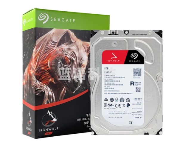 希捷（SEAGATE）NAS硬盘 6TB 256MB 5400转 CMR垂直 网络存储 SATA 希捷酷狼 机械硬盘 数据恢复服务 3.5英寸