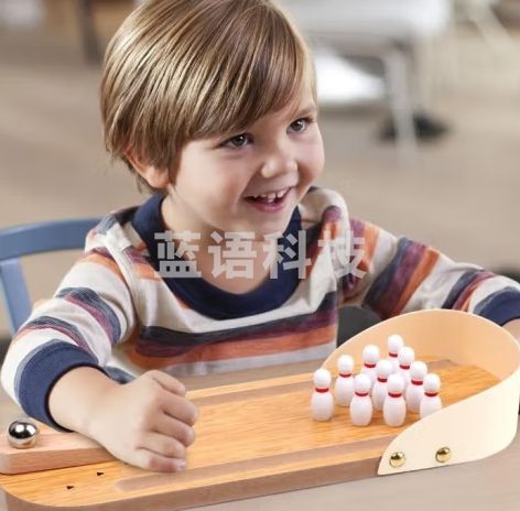 心有灵犀 迷你保龄球桌面游戏木质儿童创意玩具桌面休闲解压亲子好玩滚珠弹射室内趣味亲子互动游戏 桌面保龄球