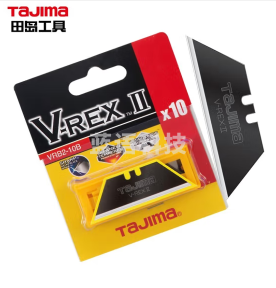 田岛 TaJIma 梯形美工刀工业重型铝合金壁纸刀裁纸刀多功能电缆电工刀 SK2钢梯形刀片 1102-0750