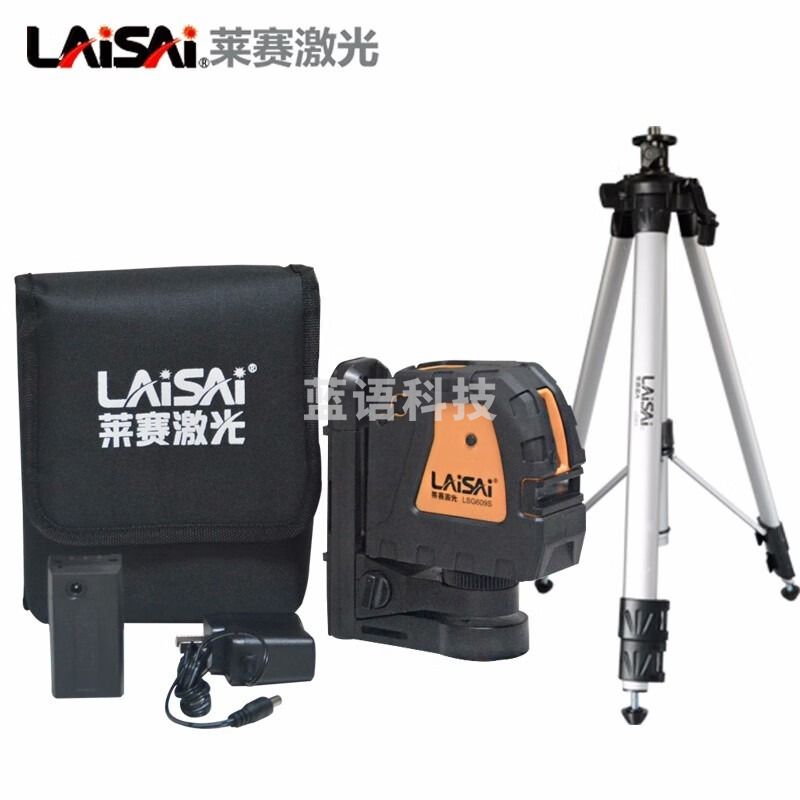 采之采莱赛水平仪2线蓝绿光红外线水平仪LSG609S激光标线仪高精度自动打线平水仪十字线 莱赛2线绿光LSG609S标配+1.6米脚架