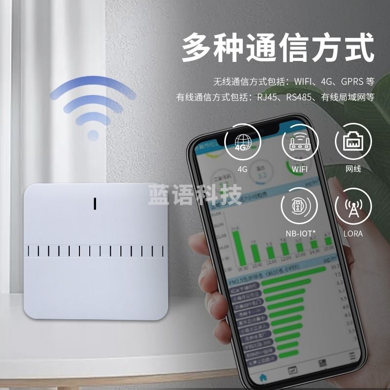 采之采苏一光/SIMACTIVE4S店七合一空气质量检测仪月子中心会所PM2.5甲醛CO2在线监测系统