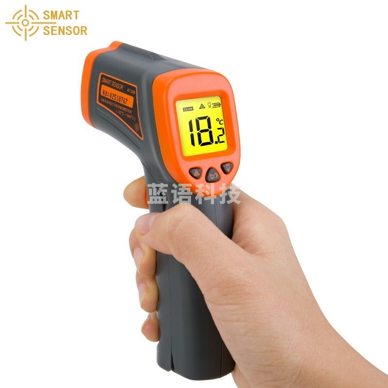 采之采希玛 AT-380手持式测温仪红外测温Qiang  工业高精度温度计温度检测仪 电子温度计 AT-380 工业普屏版（不能测人体）lnn