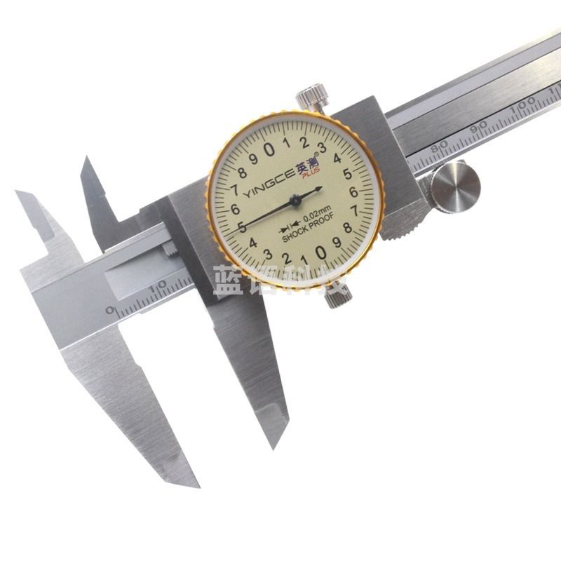 采之采  带表卡尺0-150-200-300mm工业级高精度带表不锈钢游标双向防震 申工0-300mm