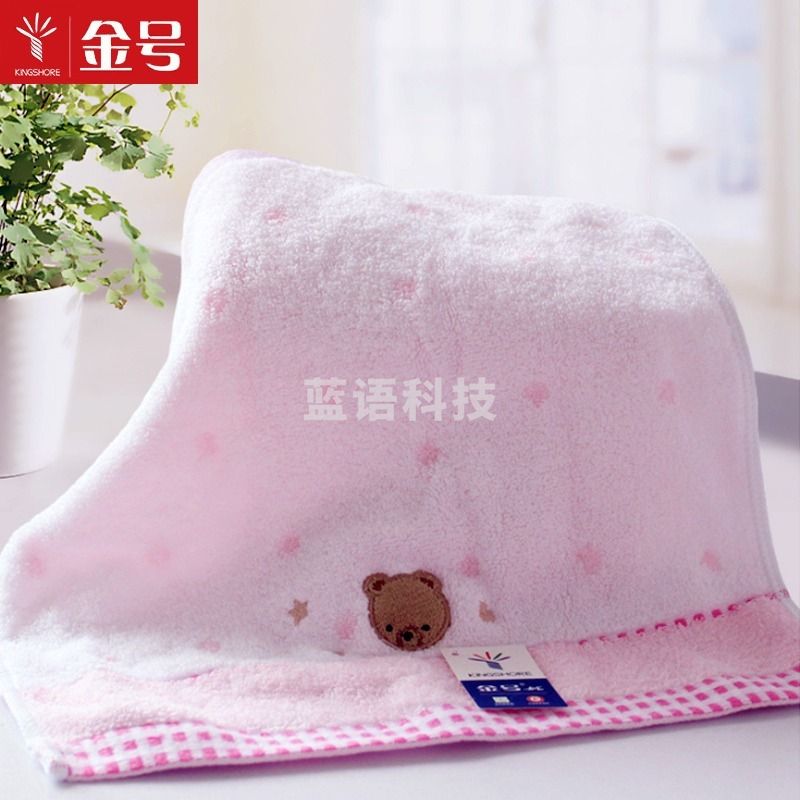 采之采金号 3666WH 纯棉无捻吸水方巾 卡通款式毛巾