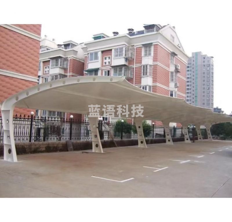 浙创领舰 雨棚膜结构停车棚钢结构车棚7字停车棚（尺寸现场测量）
