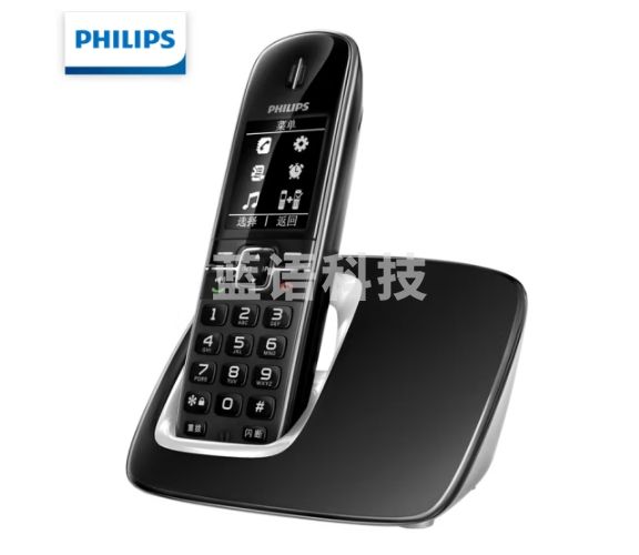 飞利浦（PHILIPS）无绳电话机 无线座机 单头机 办公家用 黑名单 来电报号/电话簿/反色屏幕 DCTG4901 黑色