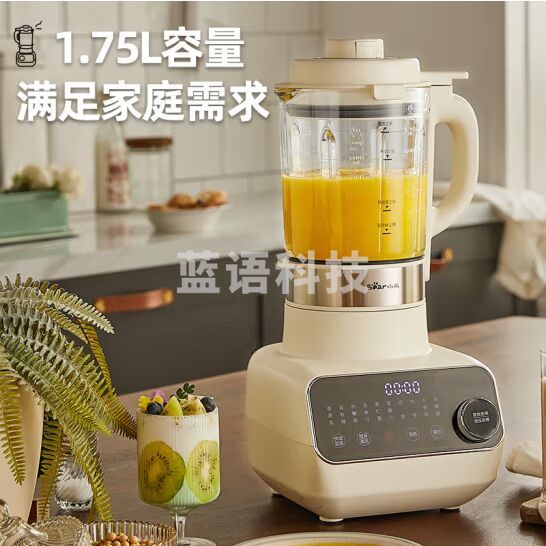 小熊（Bear）低音破壁机 可拆刀洗 家用多功能小型豆浆机 热除菌清洗 多维降噪智能预约 52分贝PBJ-D12V6 1.75L