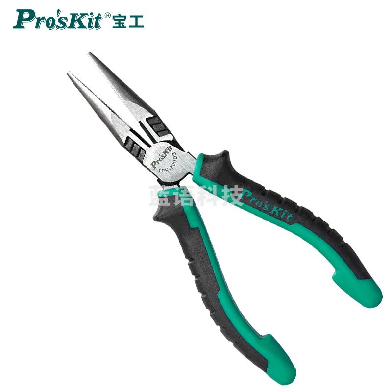 宝工（Pro'skit)1PK-709DS双色柄钛金夹持钳 尖嘴钳 尖口钳(165mm)