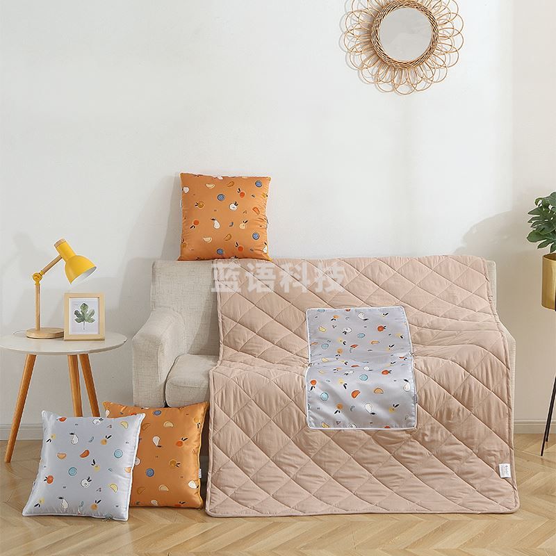 宏石家纺姿彩生活休闲靠垫被V17078 夏凉被四季被单人被 丝光色丁面料纤维填充（件）