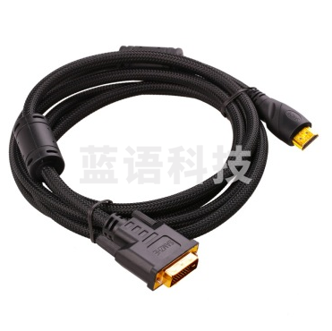 山泽（SAMZHE）SM-9622 HDMI转DVI高清双向转换连接线 2米