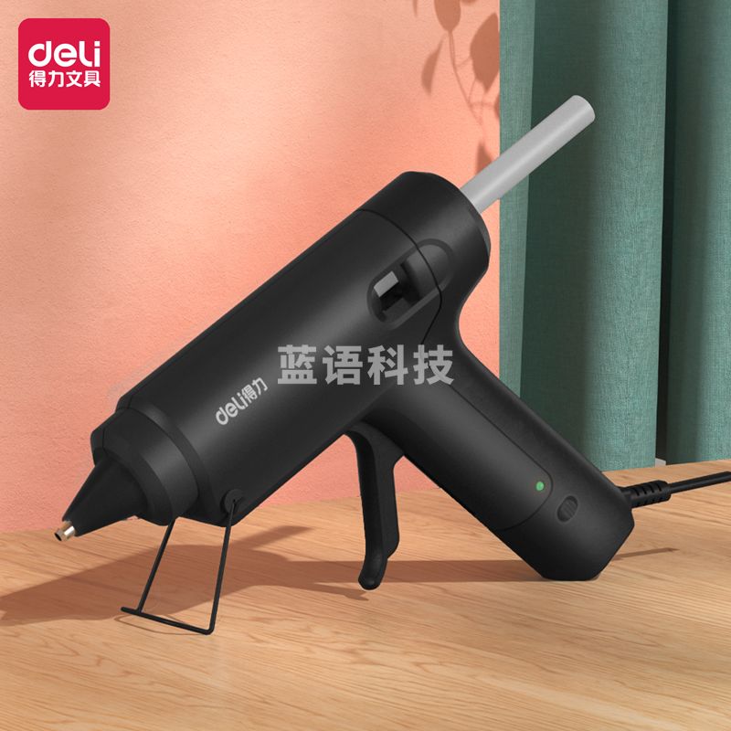 得力（deli）31403热熔胶枪30W-40W 适配胶棒直径11mm 黑色