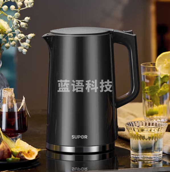 苏泊尔（SUPOR）SW-17J416L 电水壶热水壶 1.7L全钢无缝内胆 双层防烫电热水壶 316L不锈钢烧水壶