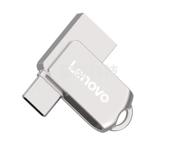 联想（Lenovo）256G 手机U盘 Type-C USB3.2 双接口旋转优盘 金属耐用 商务办公必备 SS360系列银色