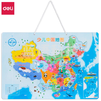 得力18060少儿中国地图(蓝)