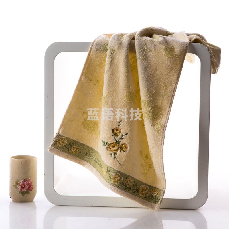 金号毛巾纯棉加厚吸水面巾103g尺寸78*36 G1457 棕/蓝两色可选