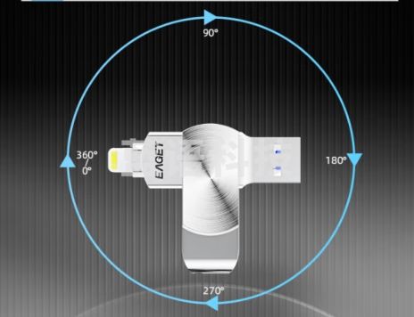 忆捷（EAGET）256GB Lightning USB3.0苹果U盘i66官方MFI认证一键备份iphone/ipad手机电脑两用优盘银色 i66 256G