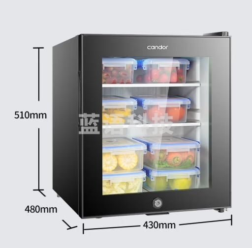 凯得品味爱 46升食品留样柜食堂用蔬菜保鲜学校幼儿园冰柜冰箱商用展示柜冷藏柜JC-46/HC 企业采购