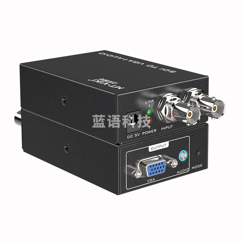 迈拓维矩MT-SV12 sdi转vga转换器音视频同步高清广播级中继环出1080p