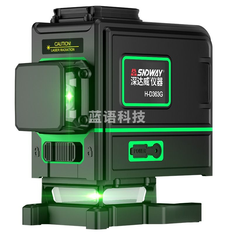 深达威 H-D363G 绿光水平仪激光红外线12线贴地贴墙仪一体机打线标线投线仪（单位：件） 测绘专用仪器