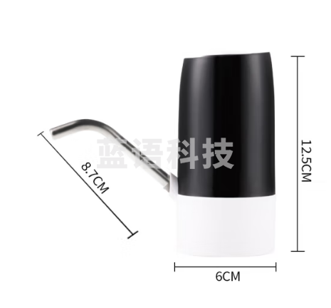 拜杰(Baijie)桶装水抽水器电动抽水器上水器家用抽水器桶装水压水器纯净水桶饮水机抽水器 黑色UBY-2008