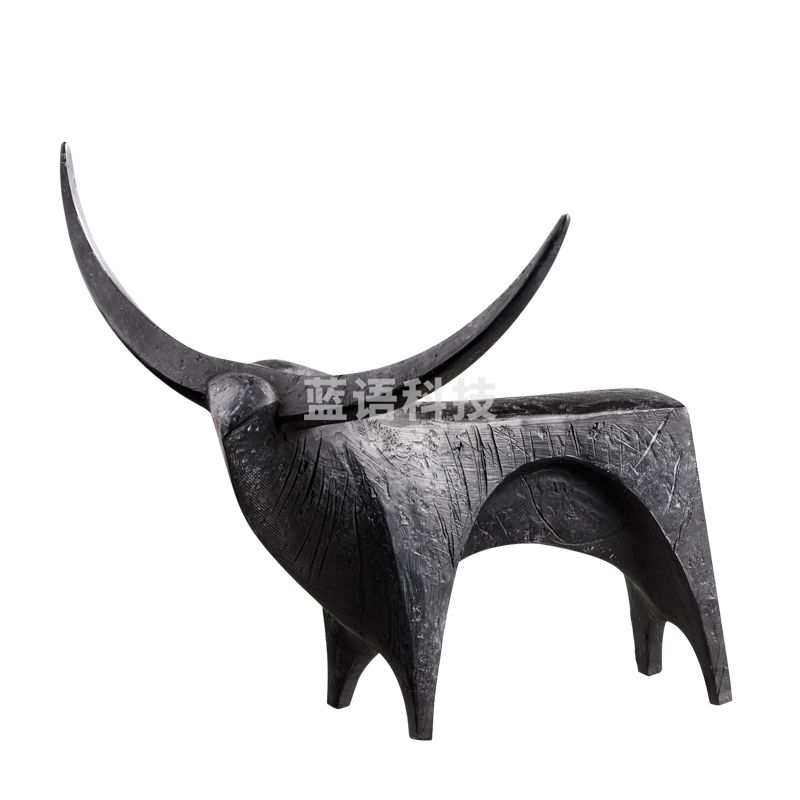 长角牛摆件
