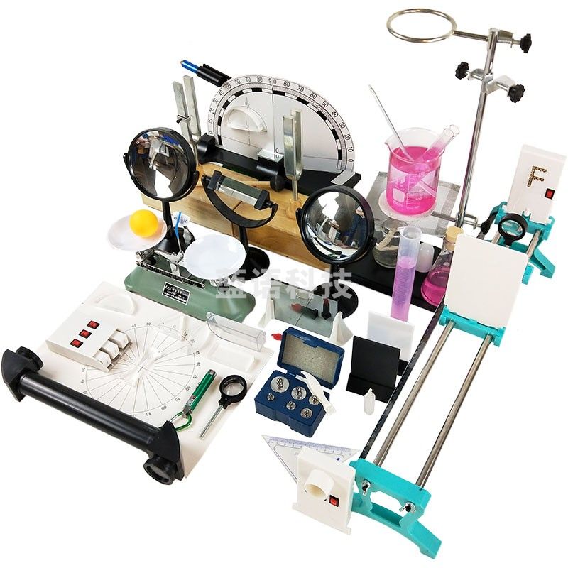 舜江 初中物理实验箱八年级九年级器材热力光电磁学科学仪器全套凹凸透镜成像原理发电机光具座杠杆平衡天平 八上册 物理实验箱 教学仪器