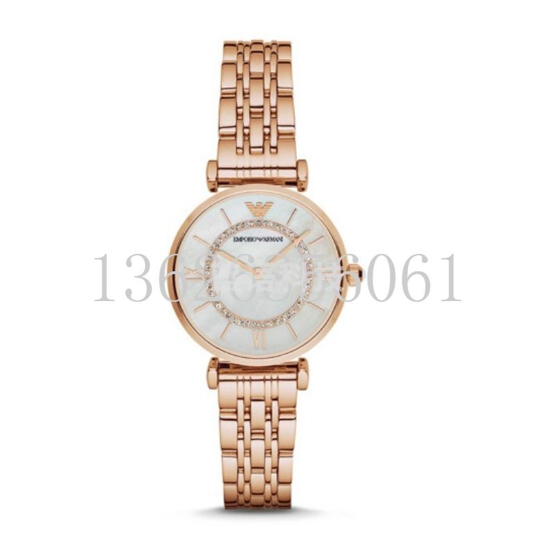 阿玛尼(EmporioArmani)满天星手表摩天轮 钢制表带经典时尚石英女士时尚腕表 AR1909