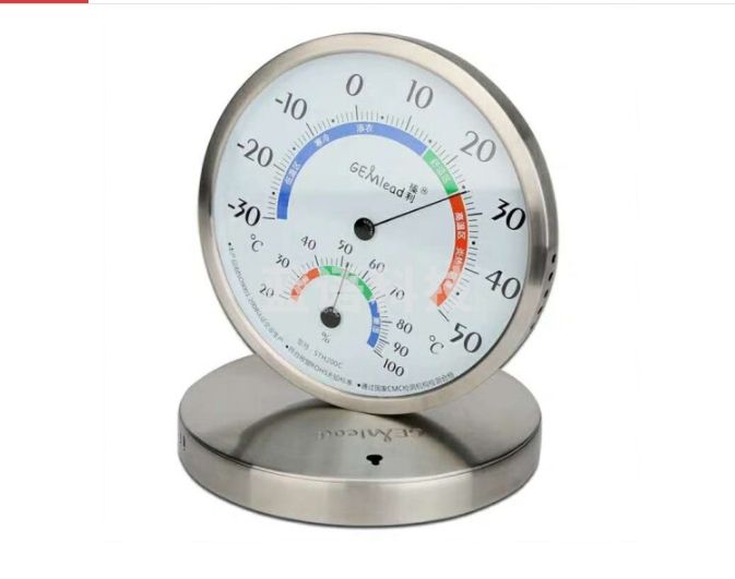 品思格 品思格 档案室馆温湿度计表档案库房专用温度湿度计表20CM大表盘高精 湿度计
