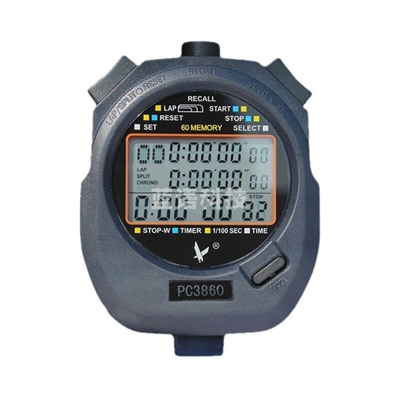 天福  PC3860秒表跑步计时表多功能计时电子秒表器 三排60道