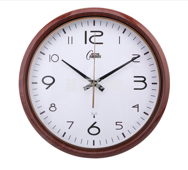 康巴丝 （Compas） 三代智能电波钟 客厅挂钟 办公壁钟 时钟 考场定制自动追时校正 13英寸33*33*5cm