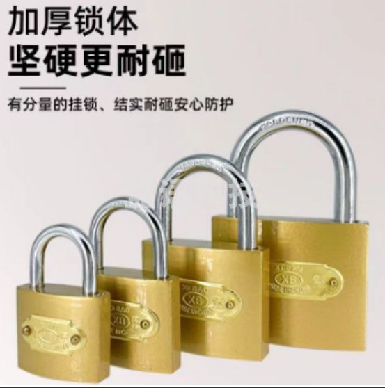 挂锁通用锁具门锁带钥匙 25cm