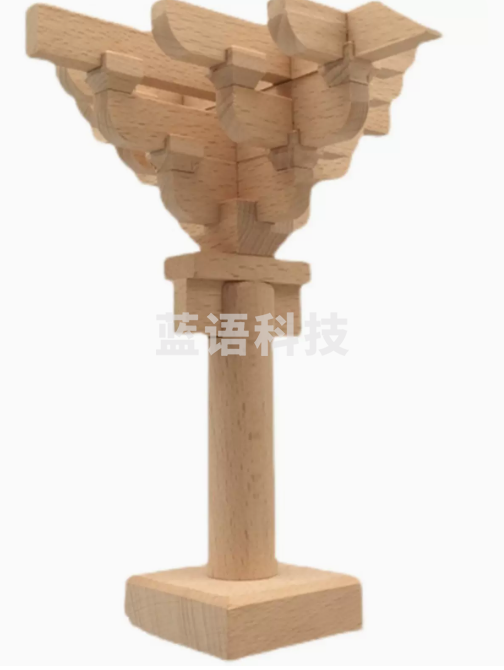 古建筑模型实木宋应县木塔摆件礼品手工拼装玩具积木