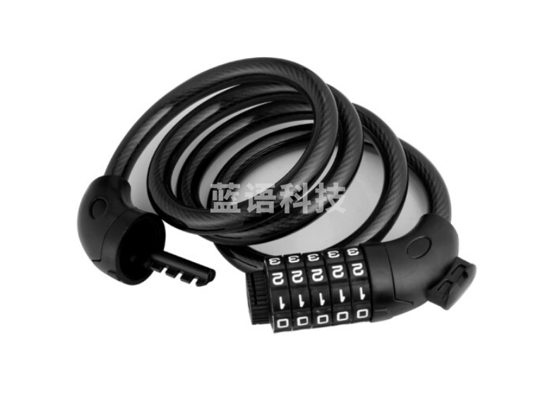 梅花(BLOSSOM)密码锁 自行车挂锁单车山地车电动电瓶车锁1502黑色