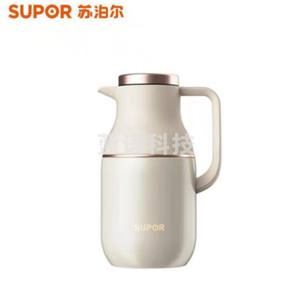 苏泊尔KC17FZ50 星辰304不锈钢大容量保温壶 1.7L象牙白