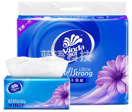 维达(Vinda)抽纸 超韧3层130抽*6包S码 湿水不易破 卫生纸 纸巾 餐巾纸